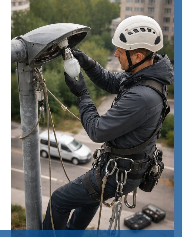 Замена ламп на высоте в Кулебаках от 2577 р. | ВЫСОТНИК-Клб