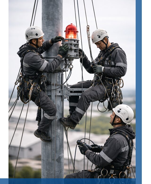 Монтаж заградительных огней в Кулебаках от 8760 р. | ВЫСОТНИК-Клб