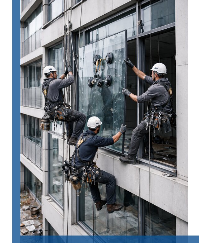Фасадное остекление и монтаж витражей зданий в Кулебаках под ключ