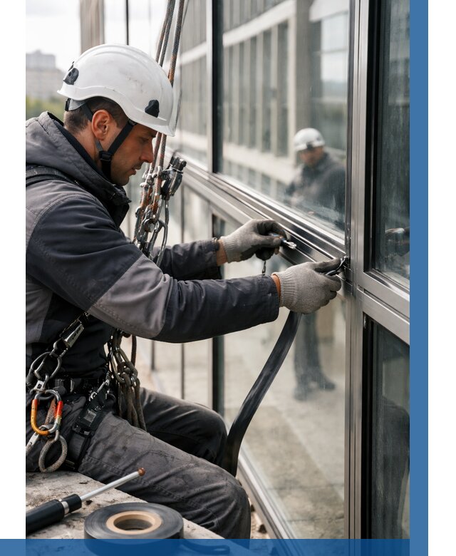 Ремонт витражных конструкций в Кулебаках от 3607 р. | ВЫСОТНИК-Клб