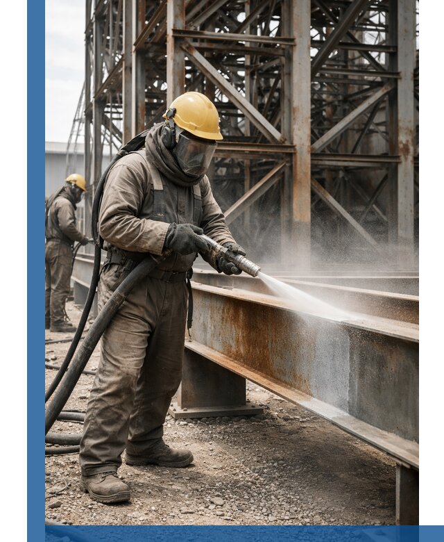 Пескоструйная очистка металлоконструкций в Кулебаках промышленная