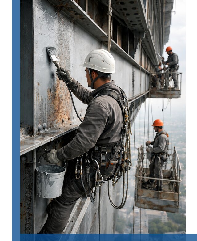 Покраска металлоконструкций на высоте в Кулебаках профессионально