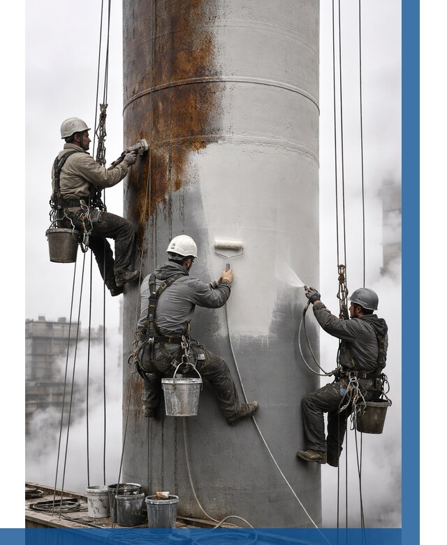 Покраска дымовых труб в Кулебаках от 8760 р. | ВЫСОТНИК-Клб