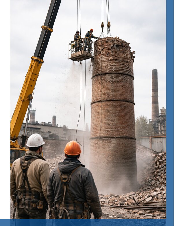 Демонтаж дымовой трубы в Кулебаках от 92754 р. | ВЫСОТНИК-Клб, смета