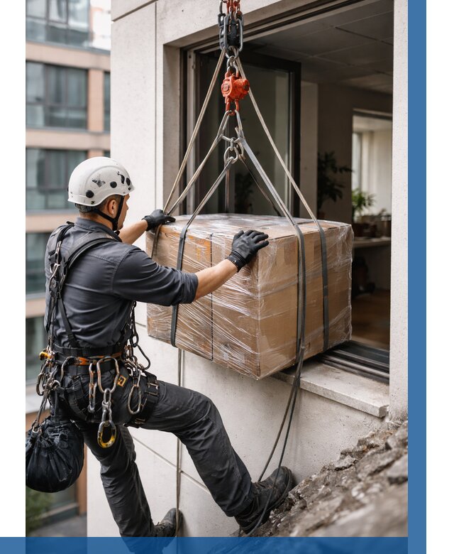 Подъем груза через окно в Кулебаках от 4638 р. | ВЫСОТНИК-Клб