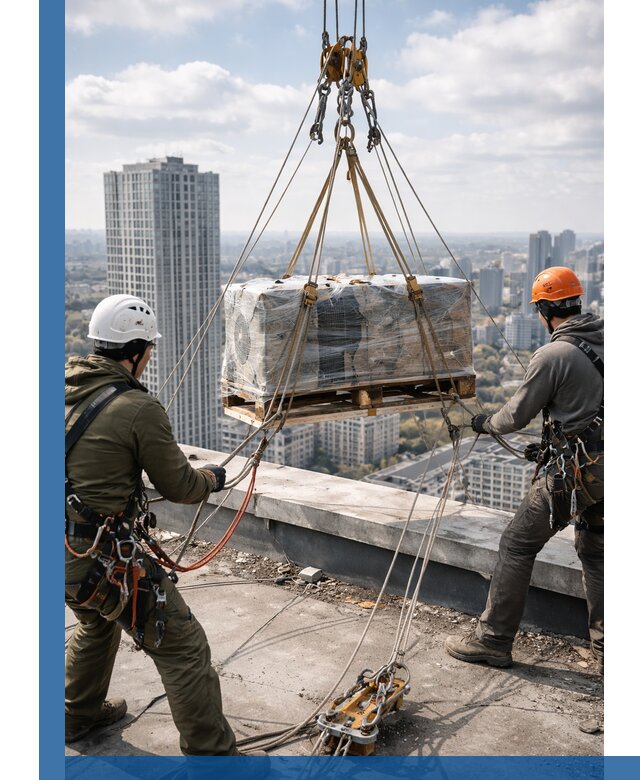 Подъем и монтаж крупногабаритных грузов на крышу в Кулебаках