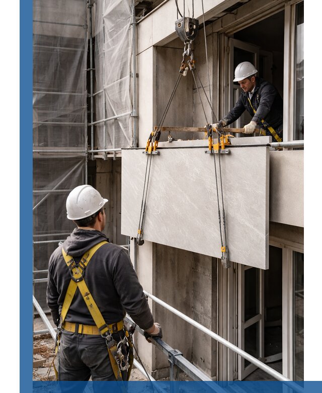 Подъем керамогранита на этаж в Кулебаках грузчиками и техникой