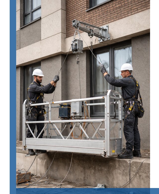 Монтаж и подъем фасадной люльки в Кулебаках с гарантией безопасности