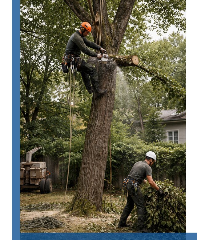 Кронирование деревьев в Кулебаках, безопасная высотная обрезка