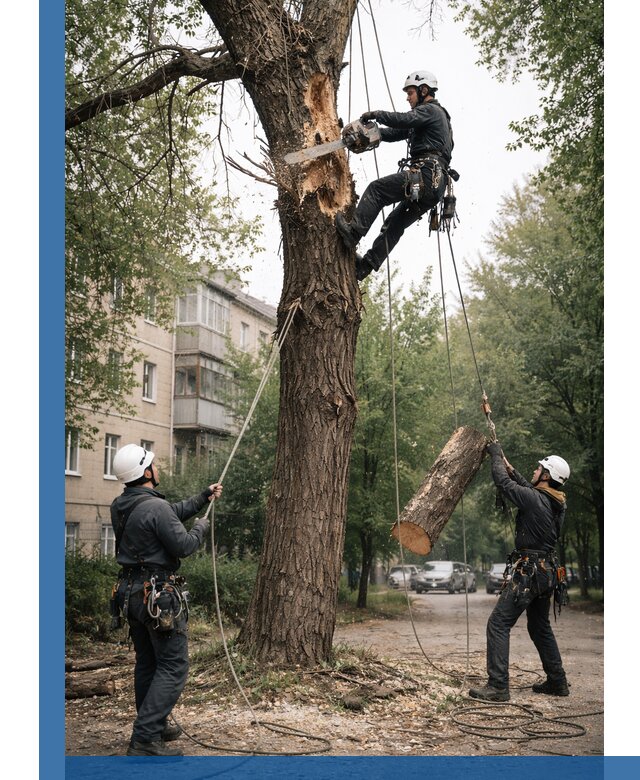 Срочное удаление аварийных деревьев в Кулебаках с гарантией безопасности