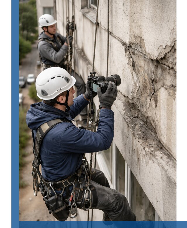 Фотофиксация дефектов фасада с высотной съемкой в Кулебаках