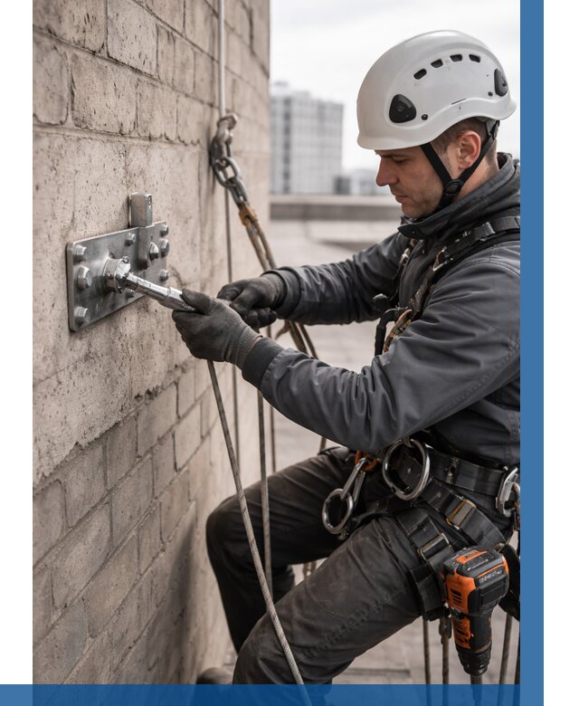 Установка анкерных точек в Кулебаках от 3607 р. | ВЫСОТНИК-Клб