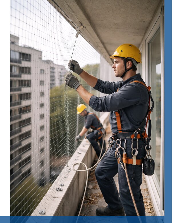 Монтаж сетки от птиц в Кулебаках от 4638 р. | ВЫСОТНИК-Клб